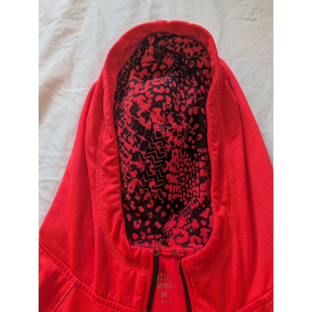 Justice Girls Size 14 Red Full-Zip Softball Long‎ Sleeve Hooded Sweatshirt - Picture 4 of 7
